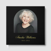 Elegantes Gedenkdenkmal-Foto Gästebuch (Vorderseite)