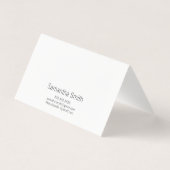 Elegantes gefaltetes Notecards Visitenkarten (Rückseite)