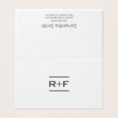 Elegantes gefaltetes Notecards Visitenkarten (Außenseite Aufgefaltet)