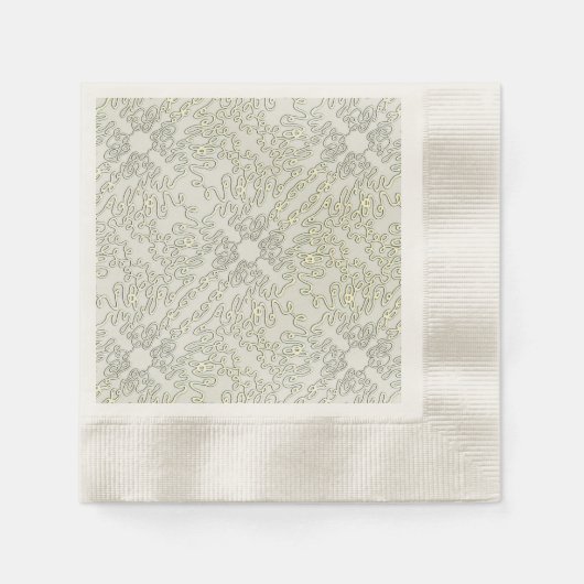 Elegantes Gekritzel Serviette (Vorderseite)