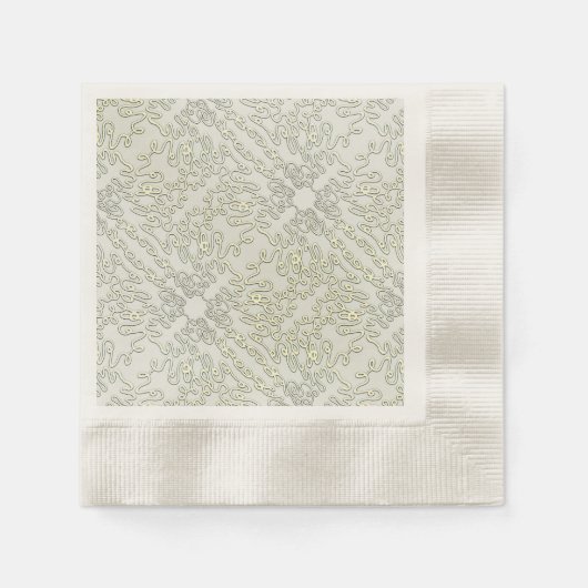 Elegantes Gekritzel Serviette (Vorderseite)