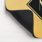 Elegantes, gelb gebürstetes Gelb mit einfachem Gol Mousepad (Ecke)