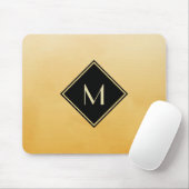Elegantes, gelb gebürstetes Gelb mit einfachem Gol Mousepad (Mit Mouse)
