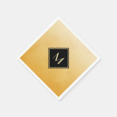 Elegantes, gelb gebürstetes Gelb mit einfachem Gol Serviette (Ecke)