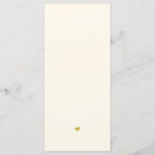 Elegantes Gelb Gold, Platzierung Dankeschön Karte (Rückseite)