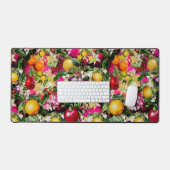 Elegantes, gelb-rosa Orangenmuster Schreibtischunterlage (Tastatur & Maus)