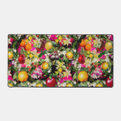 Elegantes, gelb-rosa Orangenmuster Schreibtischunterlage (Vorderseite)