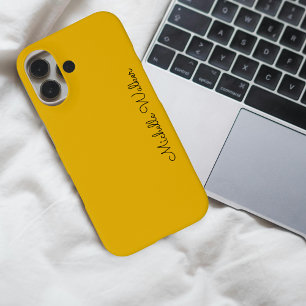 Elegantes Gelb & Schwarz Modernes Minimalistisches iPhone 16 Hülle