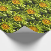 Elegantes Gelbblume-Foto Geschenkpapier (Ecke)