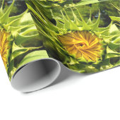 Elegantes Gelbblume-Foto Geschenkpapier (Rolleneckpunkt)