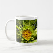 Elegantes Gelbblume-Foto Kaffeetasse (Links)