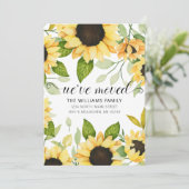 Elegantes Gelbblütenmoving Ankündigung (Stehend Vorderseite)