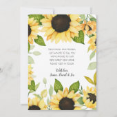 Elegantes Gelbblütenmoving Ankündigung (Rückseite)