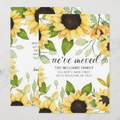 Elegantes Gelbblütenmoving Ankündigung (Vorne/Hinten)