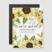 Elegantes Gelbblütenmoving Magnetkarte (Vorne/Hinten)