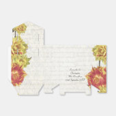 Elegantes gelbes Blumenland Hochzeit Geschenkschachtel (Ungefaltet)