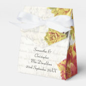 Elegantes gelbes Blumenland Hochzeit Geschenkschachtel (Vorderseite)