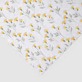 Elegantes gelbes Blumenmuster Seidenpapier (Ausschnitt)