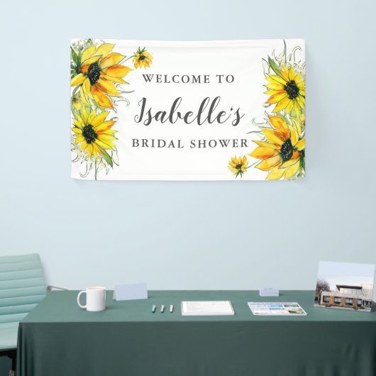 Elegantes Gelbes Brautparty Banner (Messeveranstaltung)