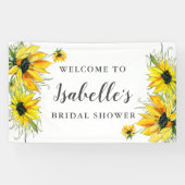 Elegantes Gelbes Brautparty Banner (Horizontal)