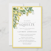 Elegantes, gelbes Brautparty Einladung (Vorderseite)