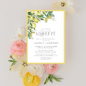 Elegantes, gelbes Brautparty Einladung