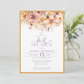 Elegantes Gelbes Brautparty Einladung (Stehend Vorderseite)