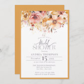 Elegantes Gelbes Brautparty Einladung (Vorne/Hinten)