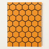 Elegantes, gelbes, geometrisches Muster Planer (Rückseite)