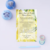 Elegantes Gelbes Hyazinth mit weißem Swirl Flyer (Einzeln)