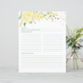 Elegantes Gelbes Roses Blumenrezeption Brautparty (Stehend Vorderseite)