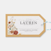 Elegantes Gelbes Wildblume Brautparty ohne Wrap Geschenkanhänger (Vorderseite (Horizontal))