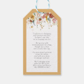 Elegantes Gelbes Wildblume Brautparty ohne Wrap Geschenkanhänger (Rückseite)