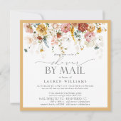 Elegantes Gelbes Wildblume Brautparty per Post Einladung (Vorderseite)