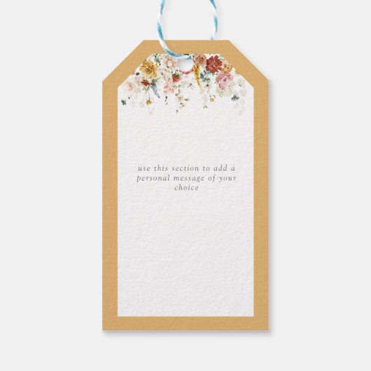 Elegantes Gelbes Wildblume Brautparty Persönlich Geschenkanhänger (Rückseite)