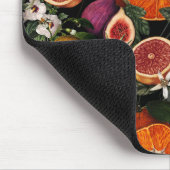 Elegantes gelbes Zitrusfrüchtemuster Mousepad (Ecke)