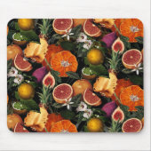 Elegantes gelbes Zitrusfrüchtemuster Mousepad (Vorne)