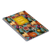 Elegantes gelbes Zitrusfrüchtemuster Notizblock (Rechte Seite)