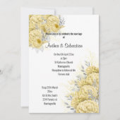 ELEGANTES GELBFLORALBOUQUET MODERNE WEDING EINLADUNG (Vorderseite)