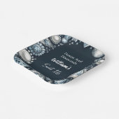 Elegantes Gem Bling Denim und Diamonds Sweet 16 Pappteller (Gewinkelt)