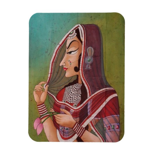 Elegantes Gemälde einer Frau Magnet (Vertikal)