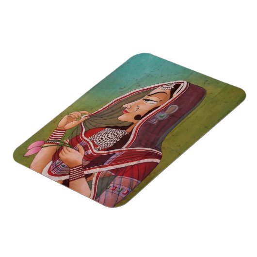 Elegantes Gemälde einer Frau Magnet (Linke Seite)