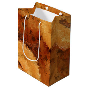 Elegantes gemasertes Holz-Faux Bois Mittlere Geschenktüte