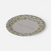 Elegantes Gemustertes Design Pappteller (Schrägansicht)