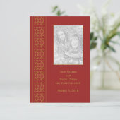 Elegantes Gemustertes IndianerSave the Date Save The Date (Stehend Vorderseite)