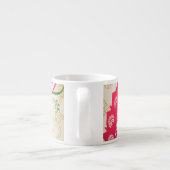 Elegantes Gemustertes Porzellan Espressotasse (Rückseite)