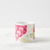 Elegantes Gemustertes Porzellan Espressotasse (Vorderseite)