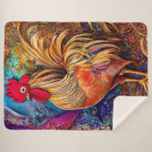 Elegantes Gemustertes Rooster Sherpadecke (Vorderseite (Horizontal))
