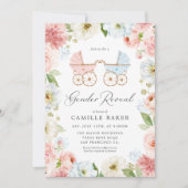 Elegantes Gender Reveal Baby Shower Einladung (Vorderseite)