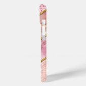 Elegantes, geometrisch geformtes Gold der Rose Case-Mate iPhone Hülle (Rückseite / Links)